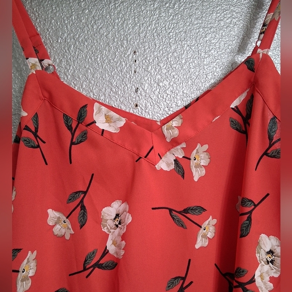 Torrid Coral Floral Sleeveless Blouse  Size 0 - Picture 11 of 13